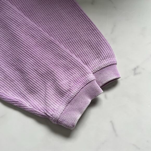 Nash Collection Ribbed Lilac sweatshirt Sz YXL Sporty casual Academia Festival - Picture 9 of 11